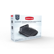 Rubbermaid® Antimicrobial Dish Drying Rack with Drainboard, Raven Grey, 2-Piece Set - US 3580